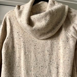 cowl neck sweater dress